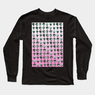 BTS (Bangtan Sonyeondan) FUNNY DERP FACE GRADIENT PINK AND BLUE Long Sleeve T-Shirt